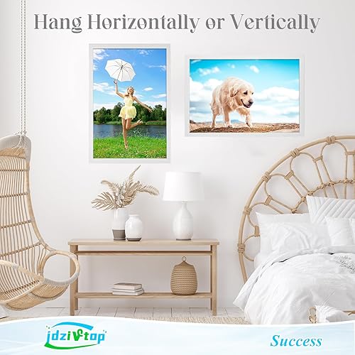 Vista 31 de Marco gris rústico de 18 x 24 pulgadas, marco para póster de 18 x 24 pulgadas, color gris envejecido, grande, retro, natural, 24 x 18 pulgadas