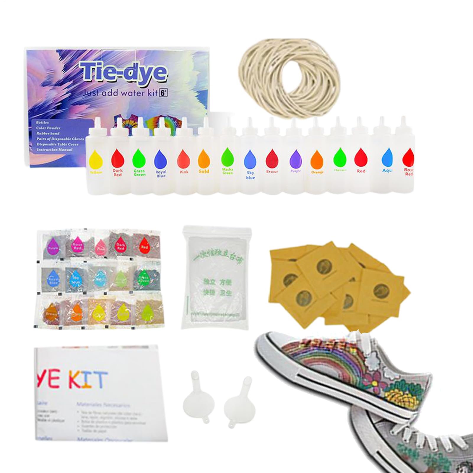 Tie-Dye-Set für Kinder Färbe Utensilien Für Textilien