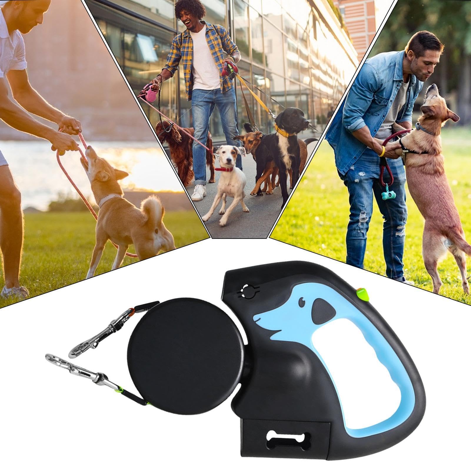 Laisse rétractable pour chien – Contrôle de sécurité pour la marche