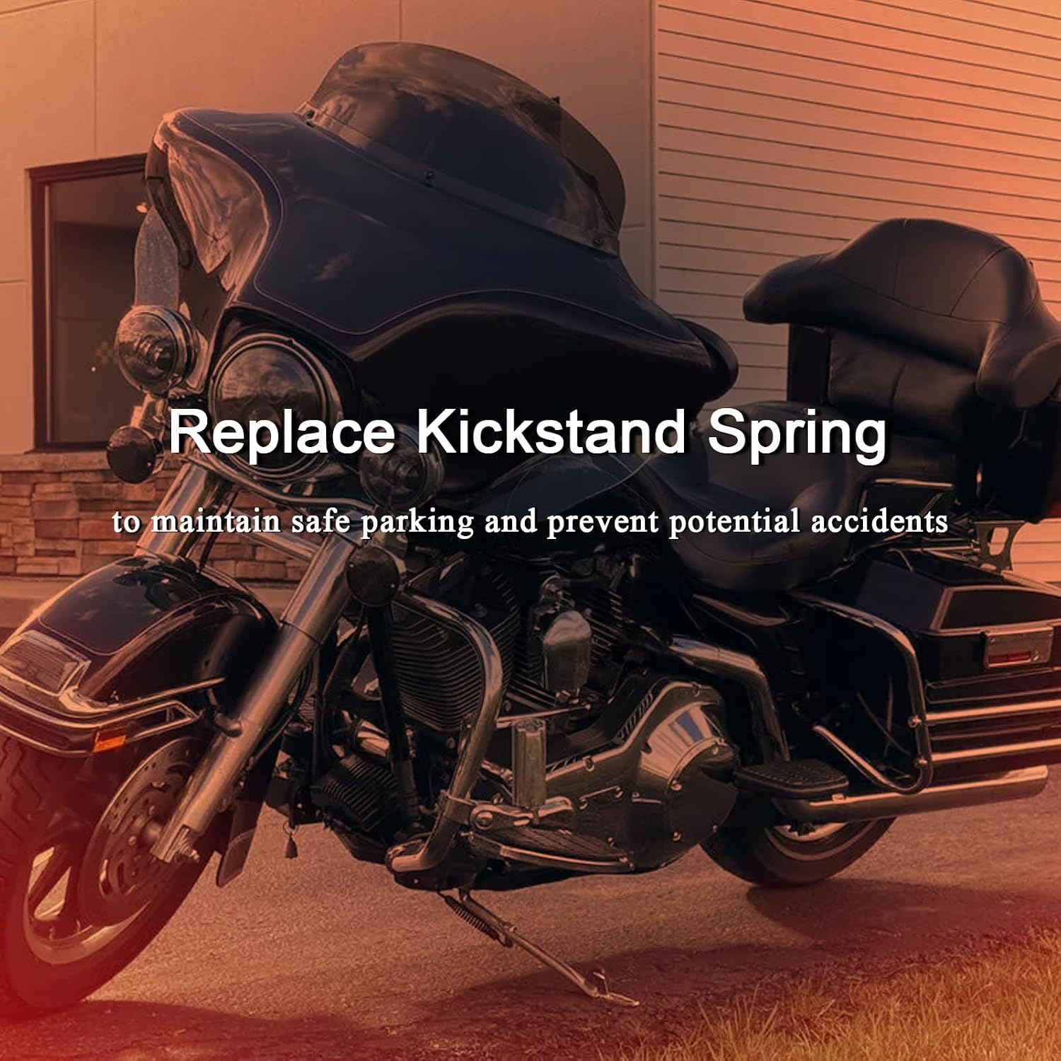 FOVPLUE Kickstand Spring, Jiffy Stand spring for Harley Touring 1999-2006,for Road Glide Road King Street Glide Electra Glide FLHTCUSE,Chrome Plated,Replaces for 50112-99