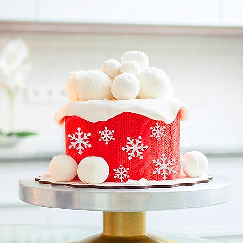 Miniatura 4 de Ercadio 15 piezas de adornos de copo de nieve para cupcakes acrílico transparente con purpurina brillante copo de nieve para cupcakes, decoración de