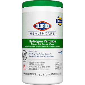 Clorox Healthcare Hydrogen Peroxide Cleaner Disinfectant Wipes 6 75 x 9 95 Count Package May Vary