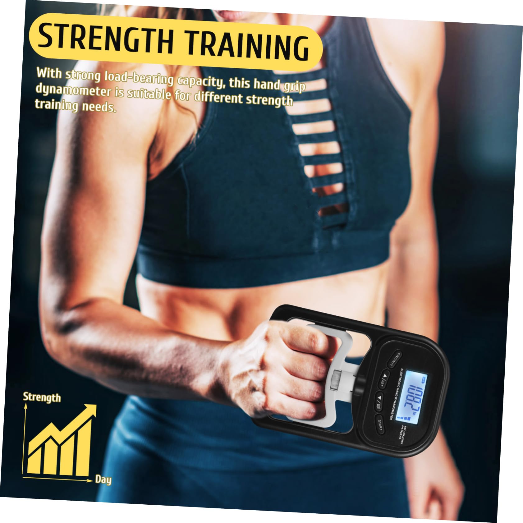 Tester Di Della Mano Digitale Ricaricabile Dinamometro Per Misurazione Della Di Grip Per Allenamento Riabilitazione e Fitness Design Ergonomico e Facile Da Usare