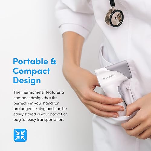 Miniatura 7 de Termómetro infrarrojo de frente sin contacto apto para FSA-HSA de grado médico, apto para adultos y bebés, resultados instantáneos 1s