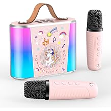 Karaoke Machine for Children Aged 3 to 15 Years Pink