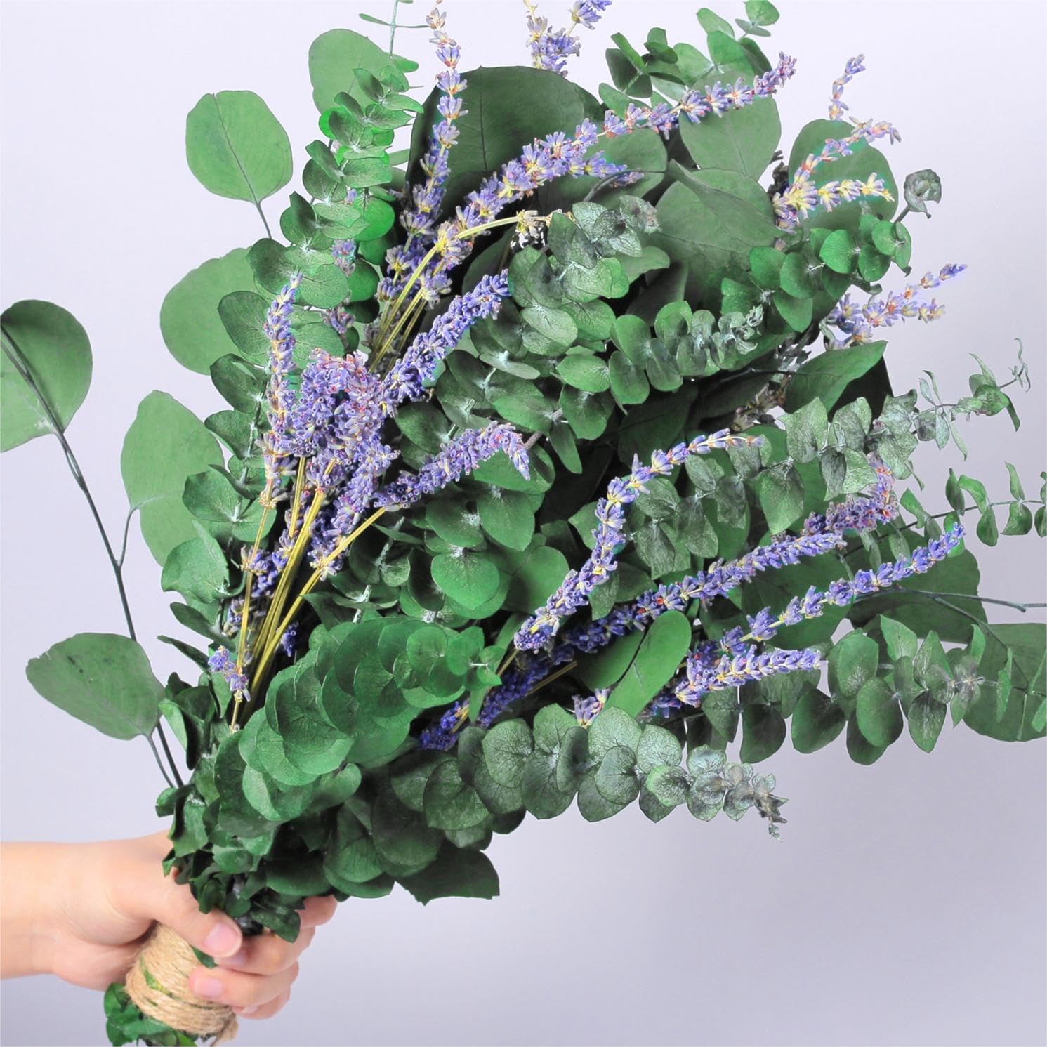 Dried Eucalyptus Stems & Lavender Flowers for Shower & Decor, 115 PCS, 17''