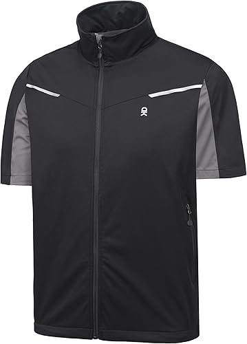 Little Donkey Andy Chalecos ligeros Softshell para hombre, chaquetas de manga corta para golf, senderismo, correr