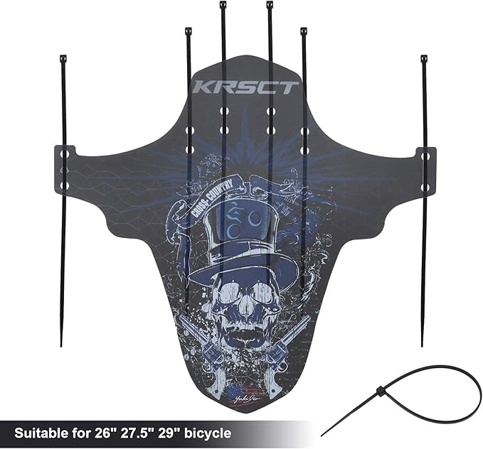 Kit 2 Guardabarros MTB Azul y Negro 26" 27.5" 29" miniatura 3