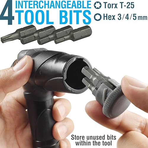 Miniatura 4 de MARQUE Llave dinamométrica ajustable para bicicleta  4, 5, 6 Nm dial portátil mini bicicleta multiherramienta herramienta Allen herramienta clave