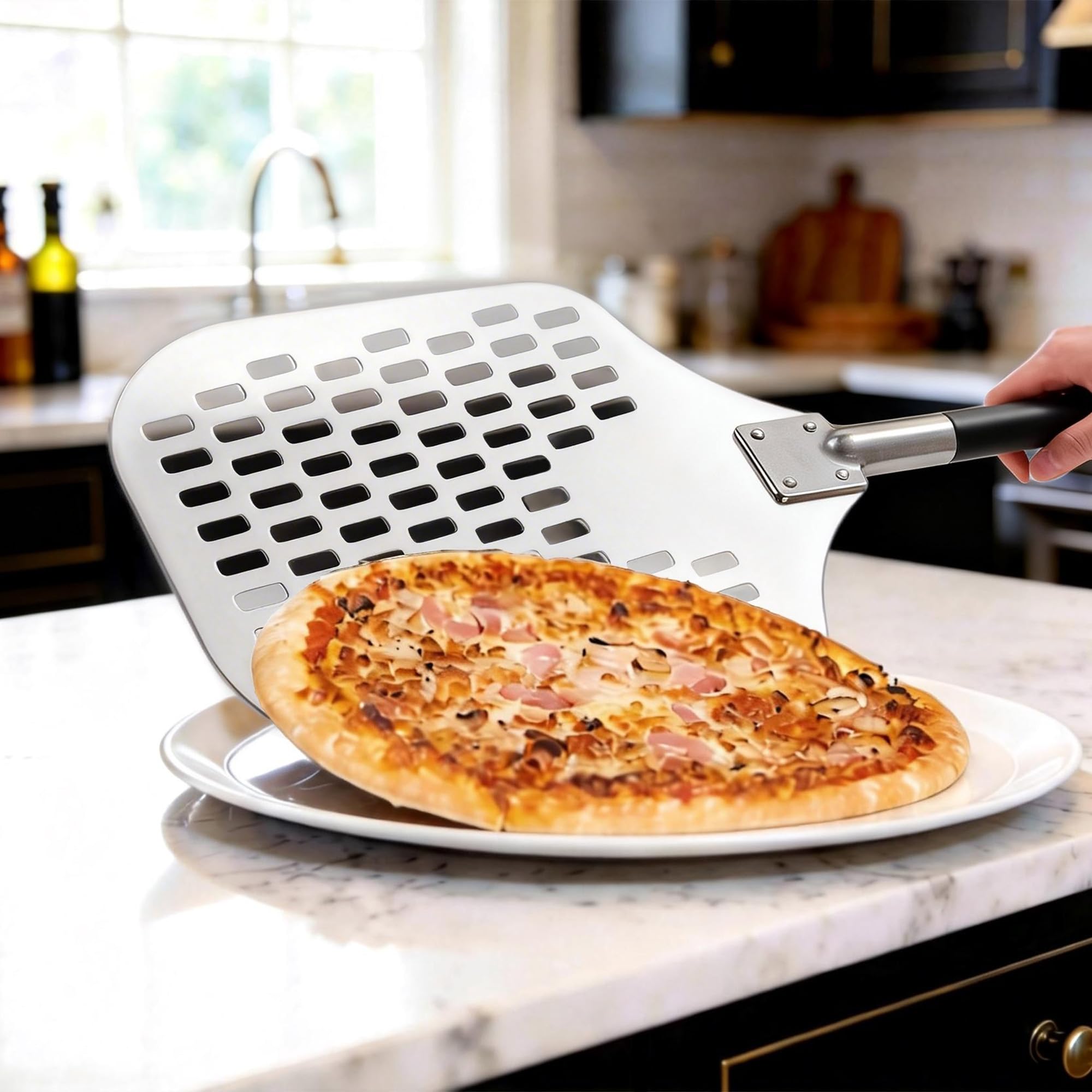 Herogo Pala para pizza (perforada 12 pulgadas)