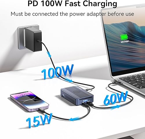 Miniatura 6 de ACASIS - Carcasa SSD M.2 NVMe de 40 Gbps, ventilador de refrigeración, compatible con 40 Gbps  USB 4.0, sin herramientas, doble monitor de base de