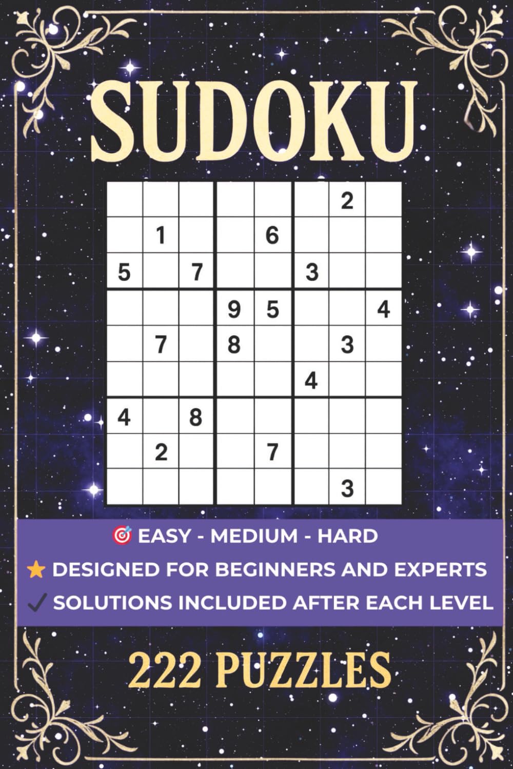 222 Sudoku Puzzles - Easy, Medium & Hard | Brain Training & Logic Fun for All Ages