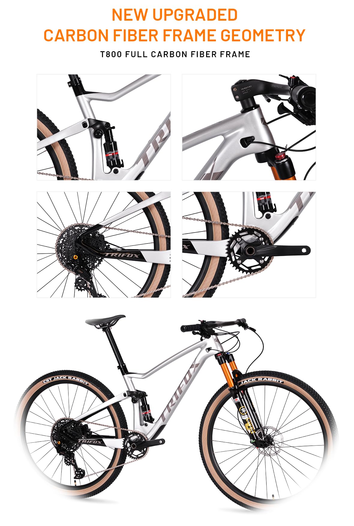 Buy TRIFOX Carbon Fibre Road Bike, Pioneer Complete Bike with Full