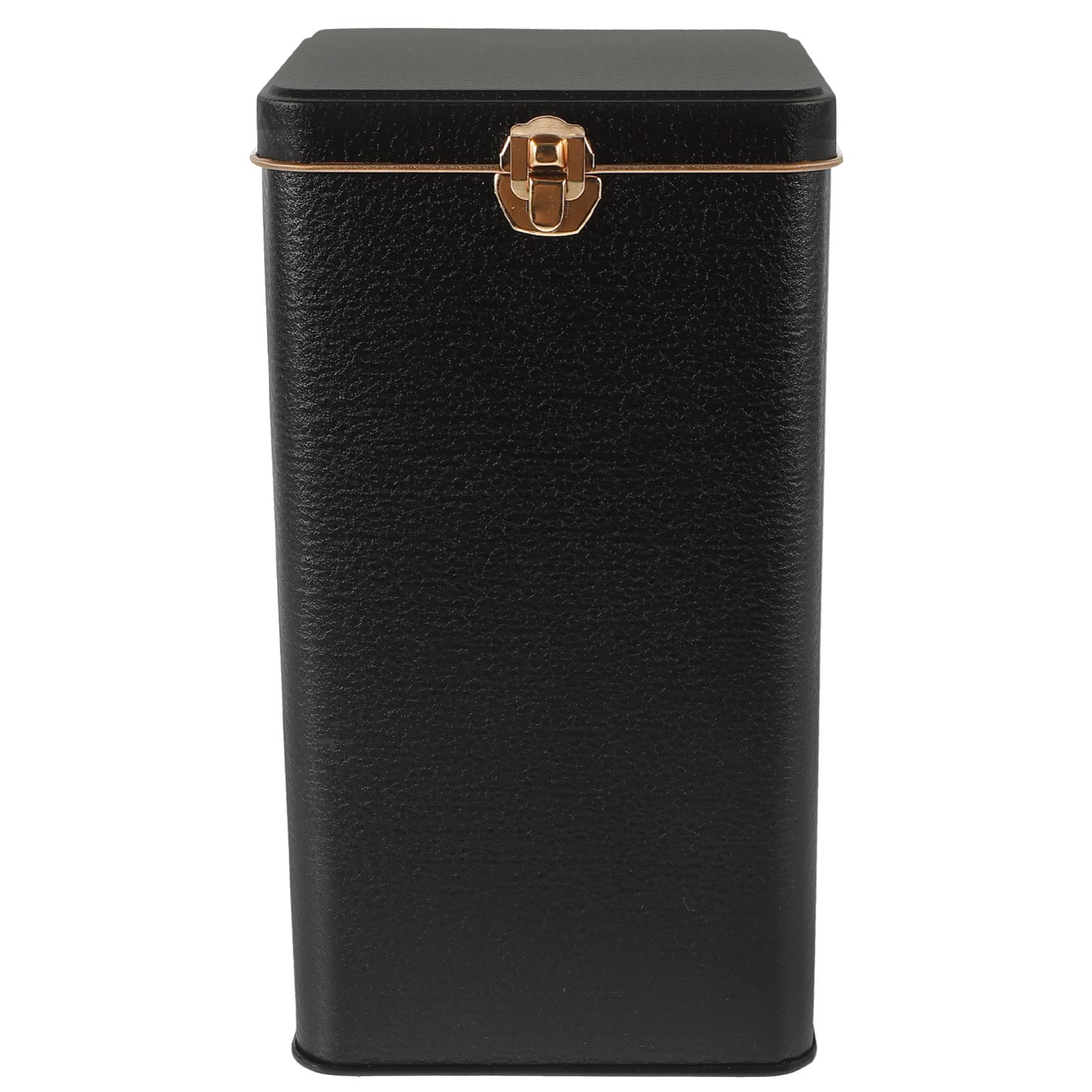 SHOWERORO Metal Tea Candy Container Black Tea Loose Leaf Sealed Container Tin Box Metal Tea Box Storage Container with Lid Kitchen Dried Fruit Holder Airtight Tea Cans Food