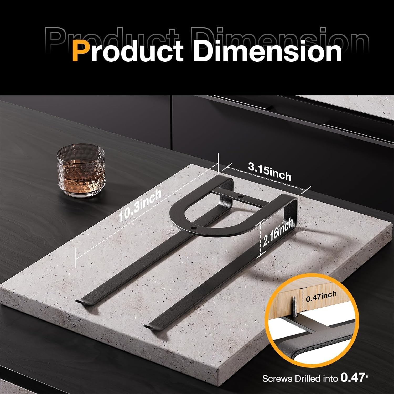 MOJOHAND Water Bottle Organizer for Full Stanley Tumbler with Handle, Pantry Kitchen Organizers and Storage for Cup Accessories, Water Bottle Holder Wine Rack (Black- 4Pack) - Image 2