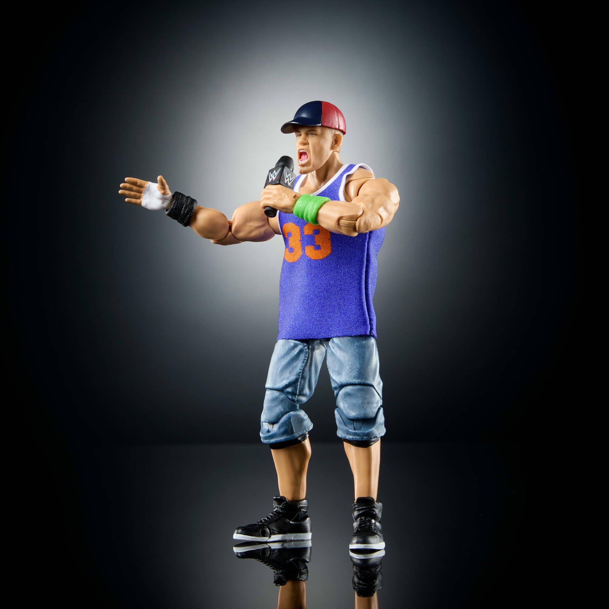 Mattel WWE Ultimate Edition - John Cena, action figure articolata alta 15+ cm e con 10 accessori inclusi, teste e mani intercambiabili, giocattolo per bambini, 8+ anni, JCX42