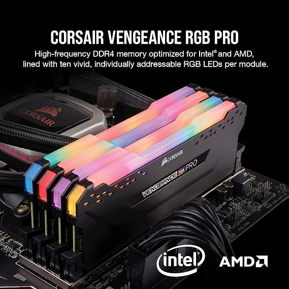 Corsair Vengeance RGB Pro Gaming Edition CMW32GX4M2E3200C16 32GB (2x16GB) DDR4 3200MHz CL16 Gaming Ram (Bellek)