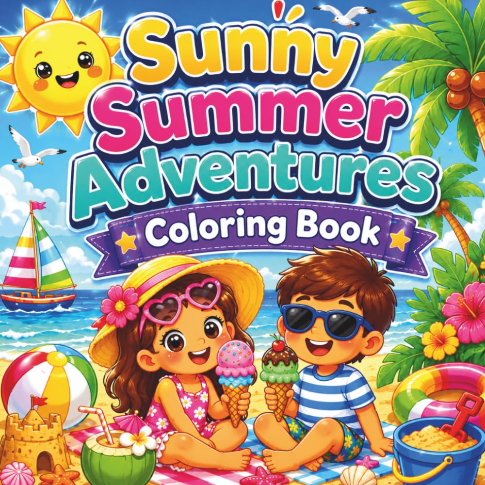 Sunny Summer Adventures: Coloring Book