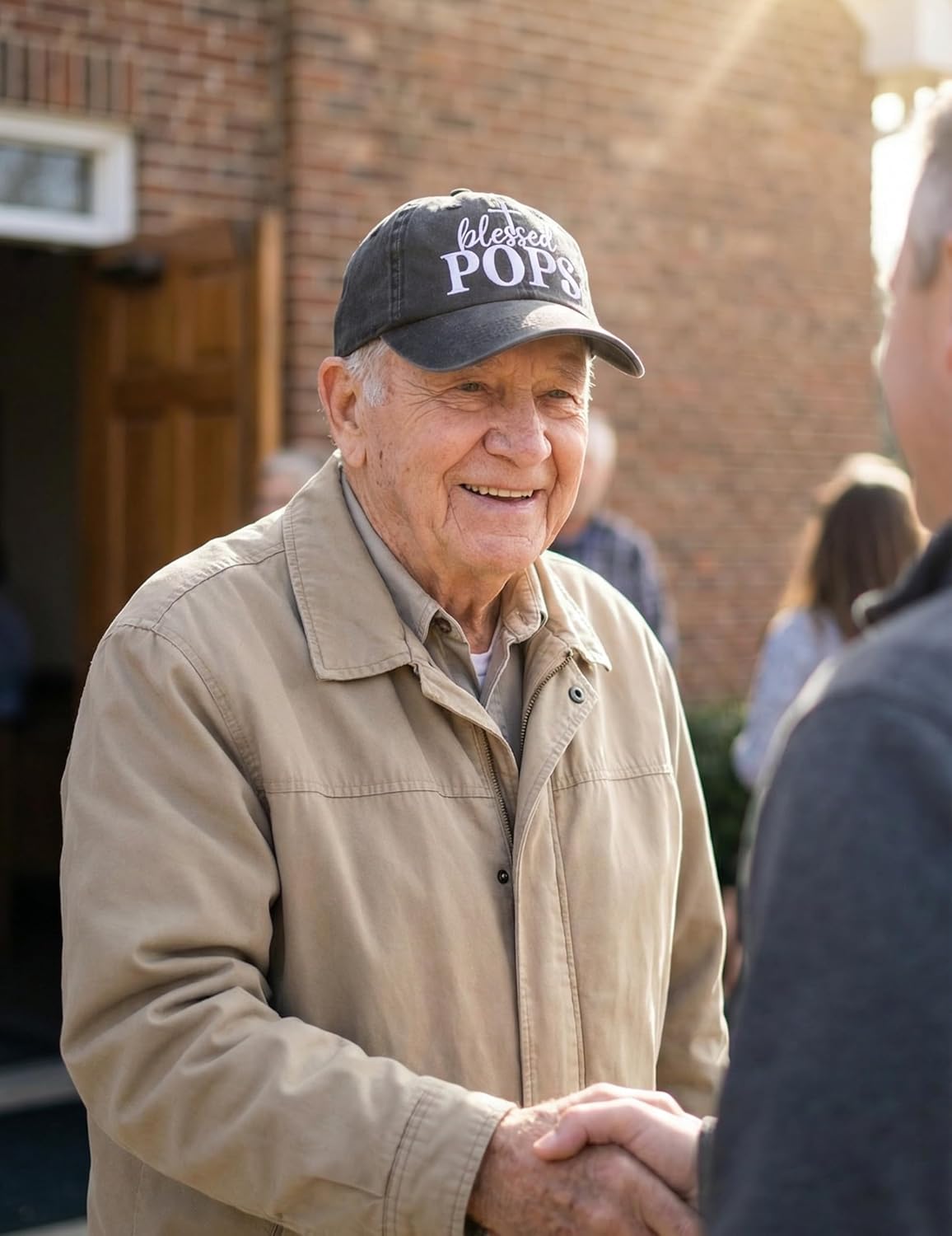 InnoBeta Blessed Pops Gifts Hat for Men, Pops Gifts for Christmas, Birthday, Adjustable Embroidered Baseball Cap - Image 4