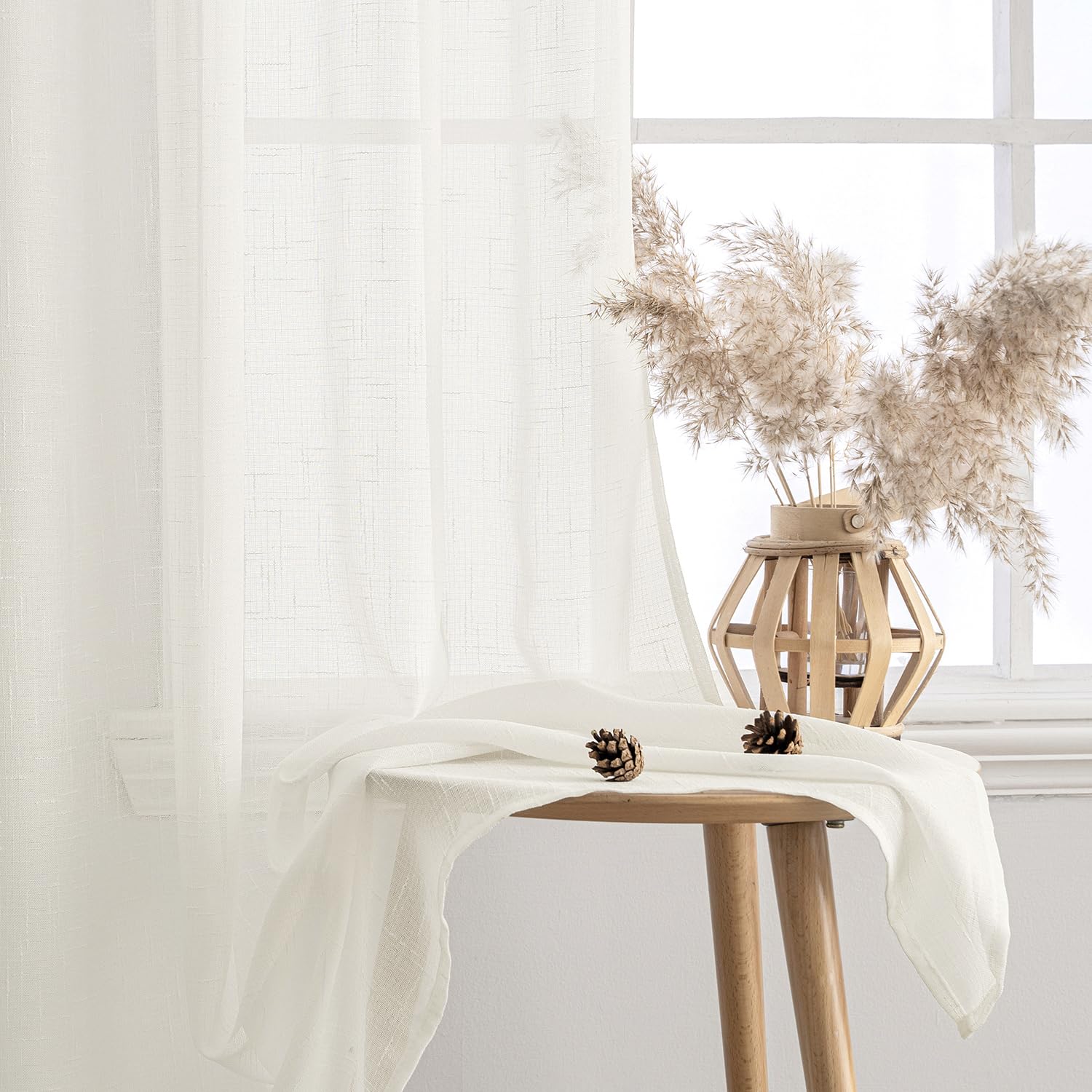 Tende Trasparenti Con Nastro Arricciato - 2 Pannelli 140x260 Cm Per Interni Moderni - Foto 13