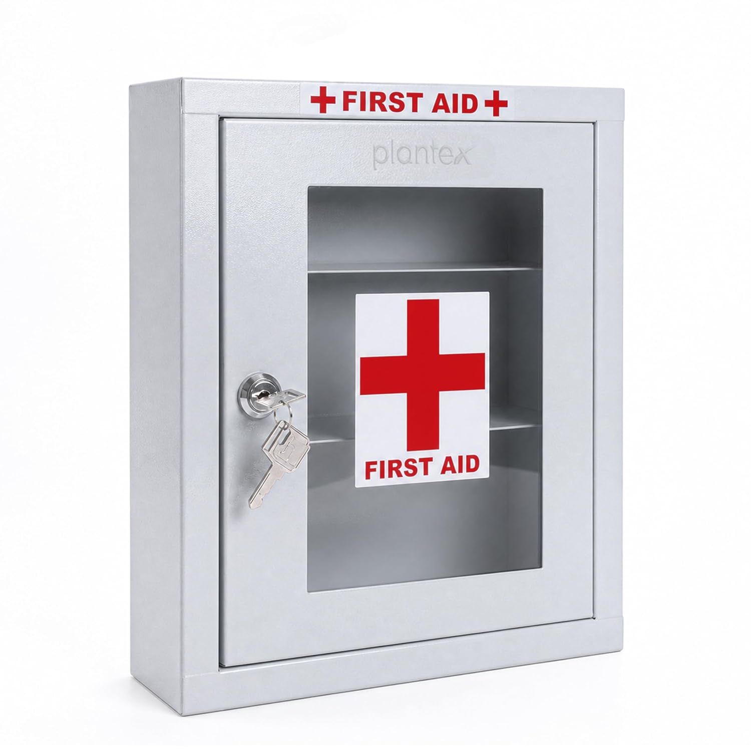 Plantex Metal First Aid Box with Key Lock (White) at ₹849 (59% Off) – Amazon