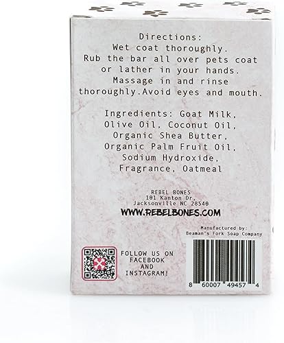 Miniatura 2 de Rebel Bones Goats Milk Dog Wash, manteca de karité de avena, jabón en barra