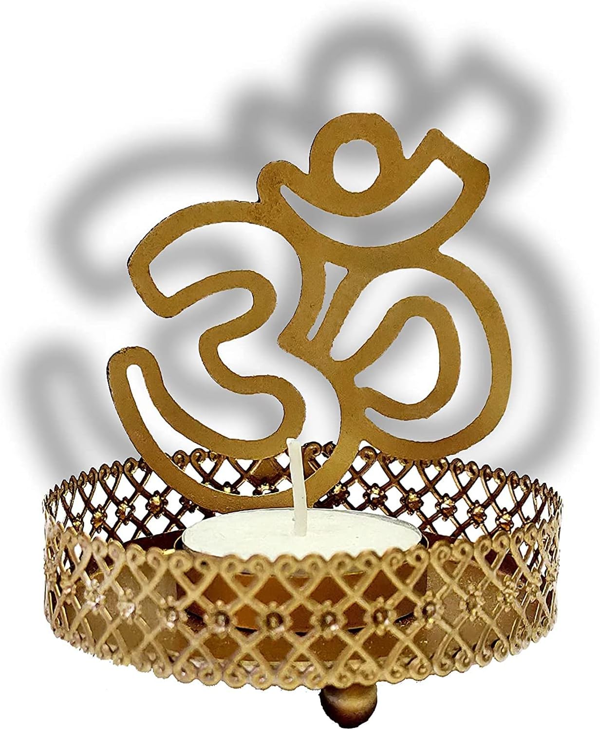 Satvik Wholesale 50 PC OM Shadow Diya for Diwali Decoration Traditional Decorative Murti Statue Home/Office Religious Tea Light Candle Holder Stand Indian Housewarming Return Gift Items Ridhi Sidhi