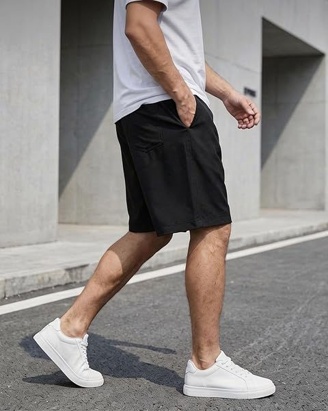 Pantaloncini sportivi da uomo, casual, con tasche - 3