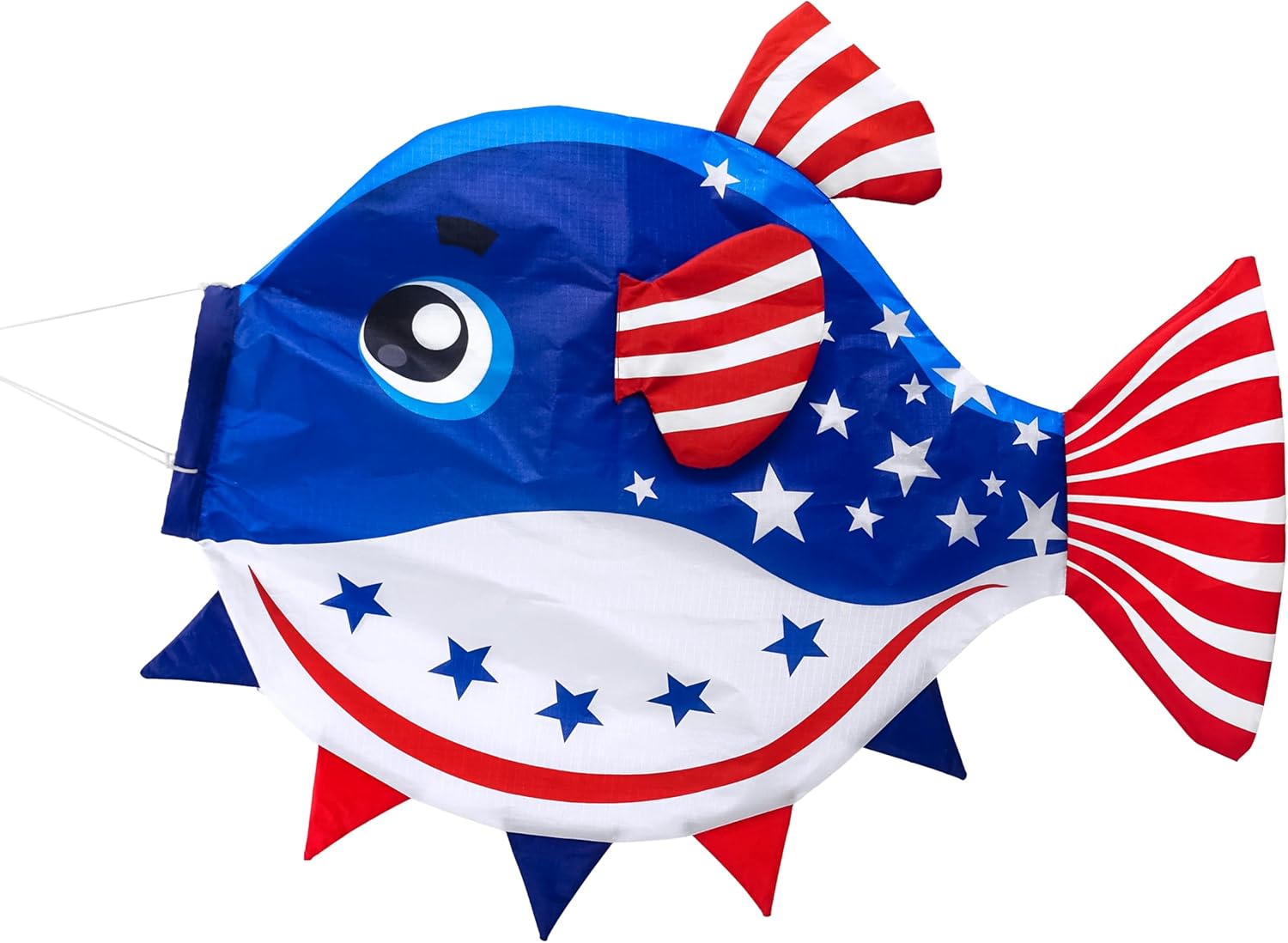 emma kites Patriotic Blue Puffer Fish Windsock Décor for Garden Backyard Balcony Porch Deck Dock Party Campsite Festival Party 28-INCH