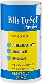 OAKHURST COMPANY Blis-to-Sol Powder Zinc Undecylenate 12% – Easy Application Formula for Use on Cracked Heels, Skin, Fingers, Feet, Toes and Around Nails (2 Oz / 56.6 g)