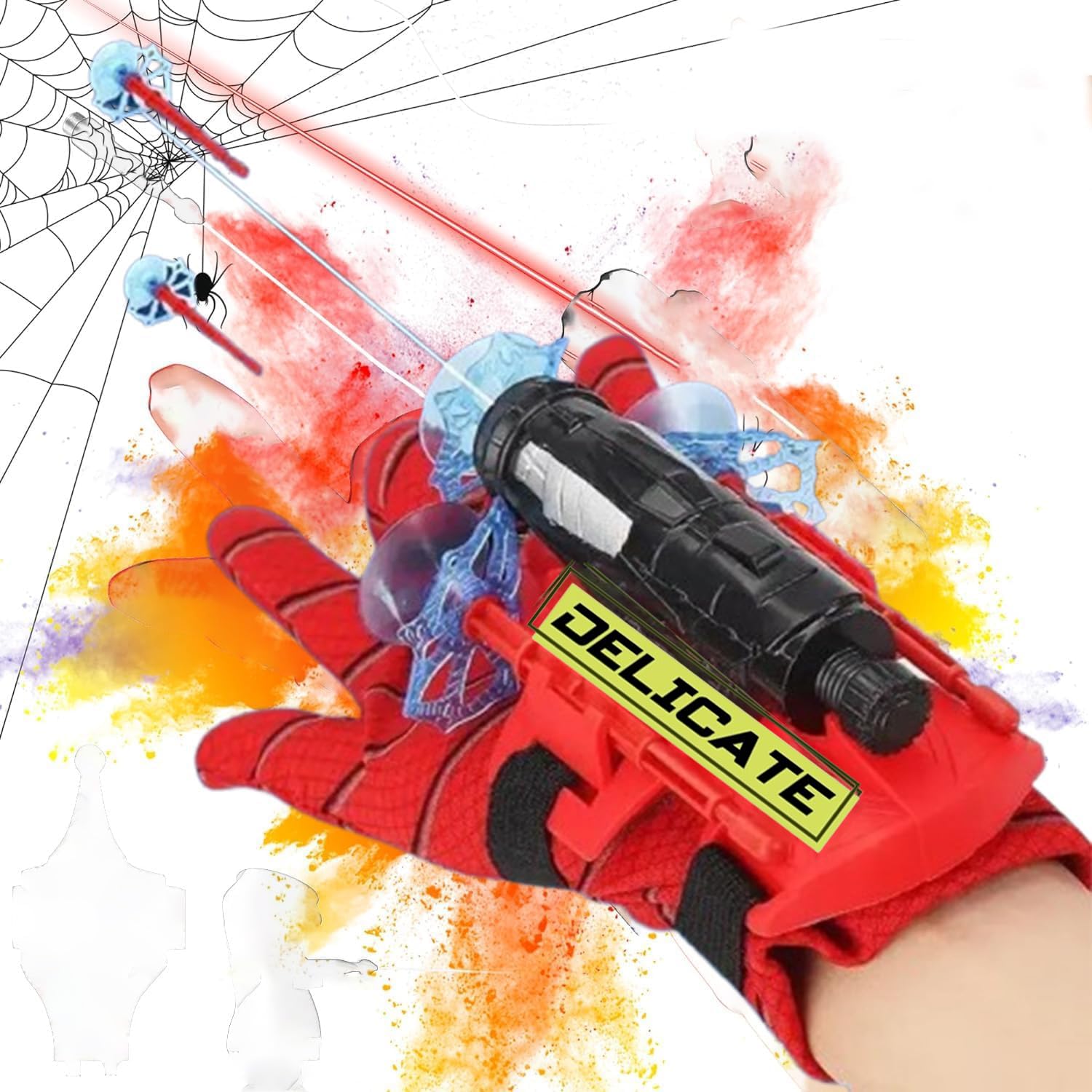 DELICATE Kids Spider Web Shooters Toy Hand Gloves Hero Launcher Wrist Toy Set Cosplay Launcher Bracers Accessories Toys for Boys (Multi) (B0CTK3PV5H) Amazon Price History, Amazon Price Tracker