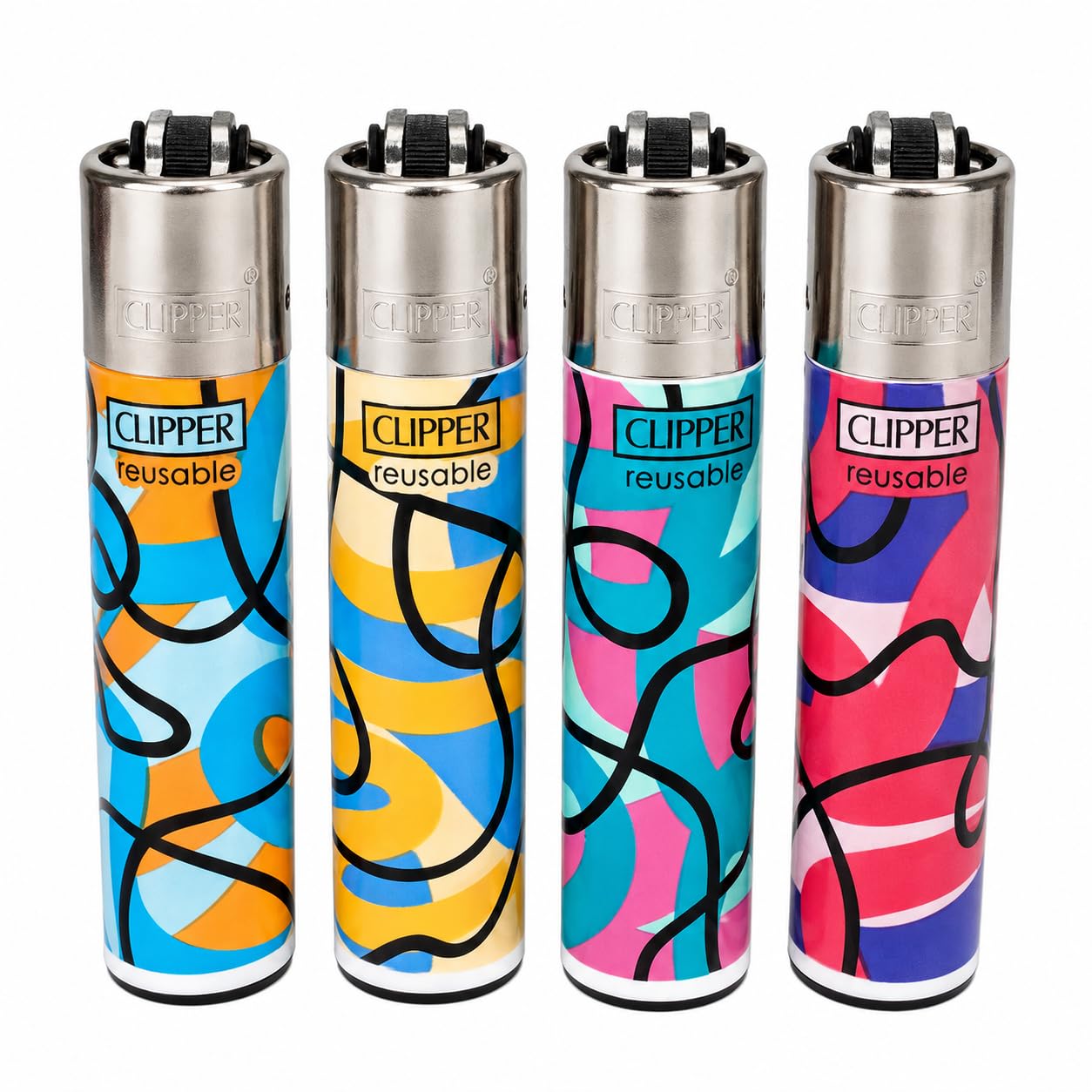 4 X CLIPPER LIGHTERS- SILHOTE 2 — image 1