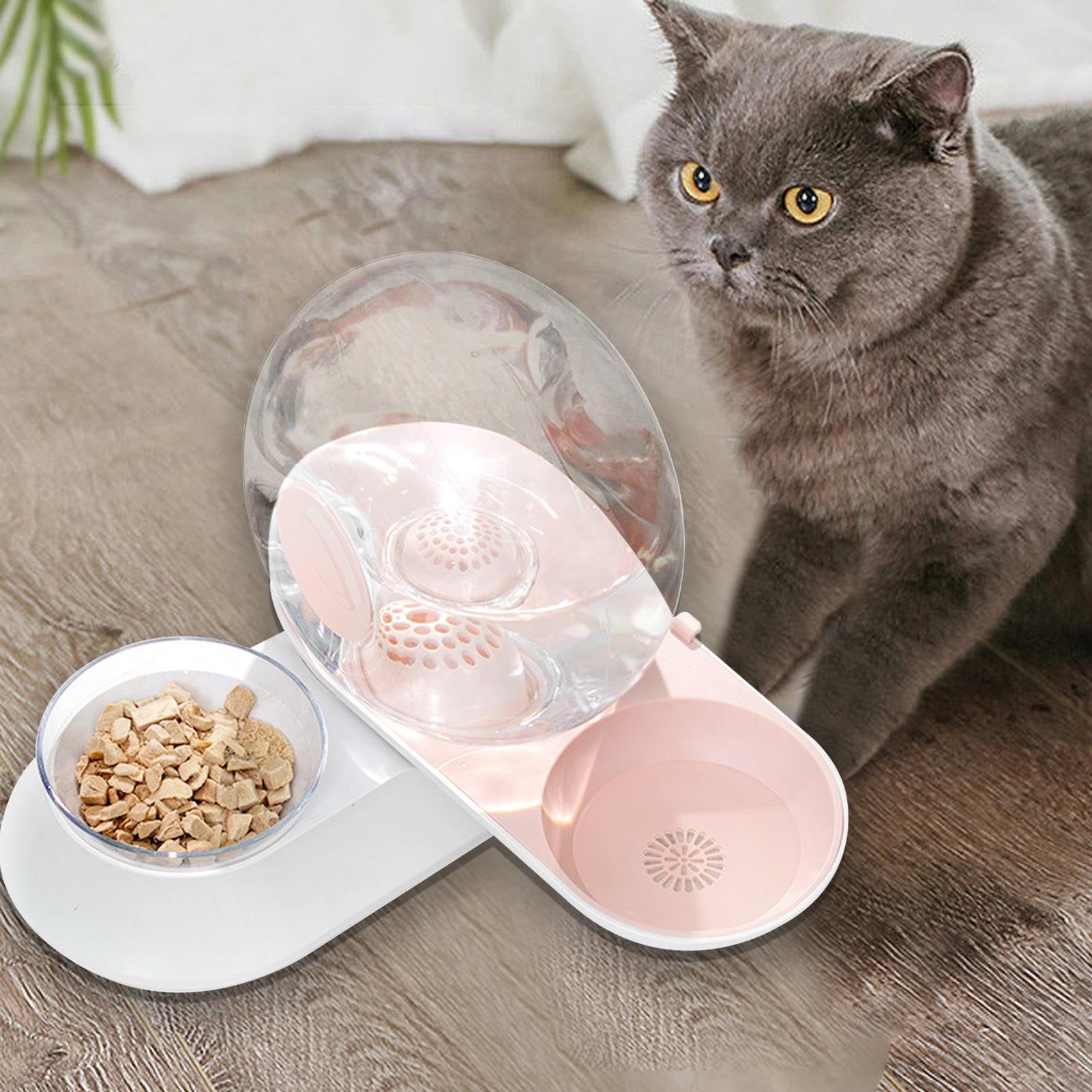 Bebedero para Gatos Bebedero de Sifón a Prueba de Derrames con para | Dispensador Automático de Agua para Perros para Cachorros Conejos Animales Todas las Razas