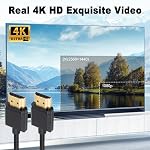 Duttek 4K Short HDMI Cable 1 Foot, Extreme Thin HDMI Male to Male Extender Cable for 3D and 4K Ultra HD TV Stick HDMI 2.0 Cord Extension Converter (HDMI Extender)