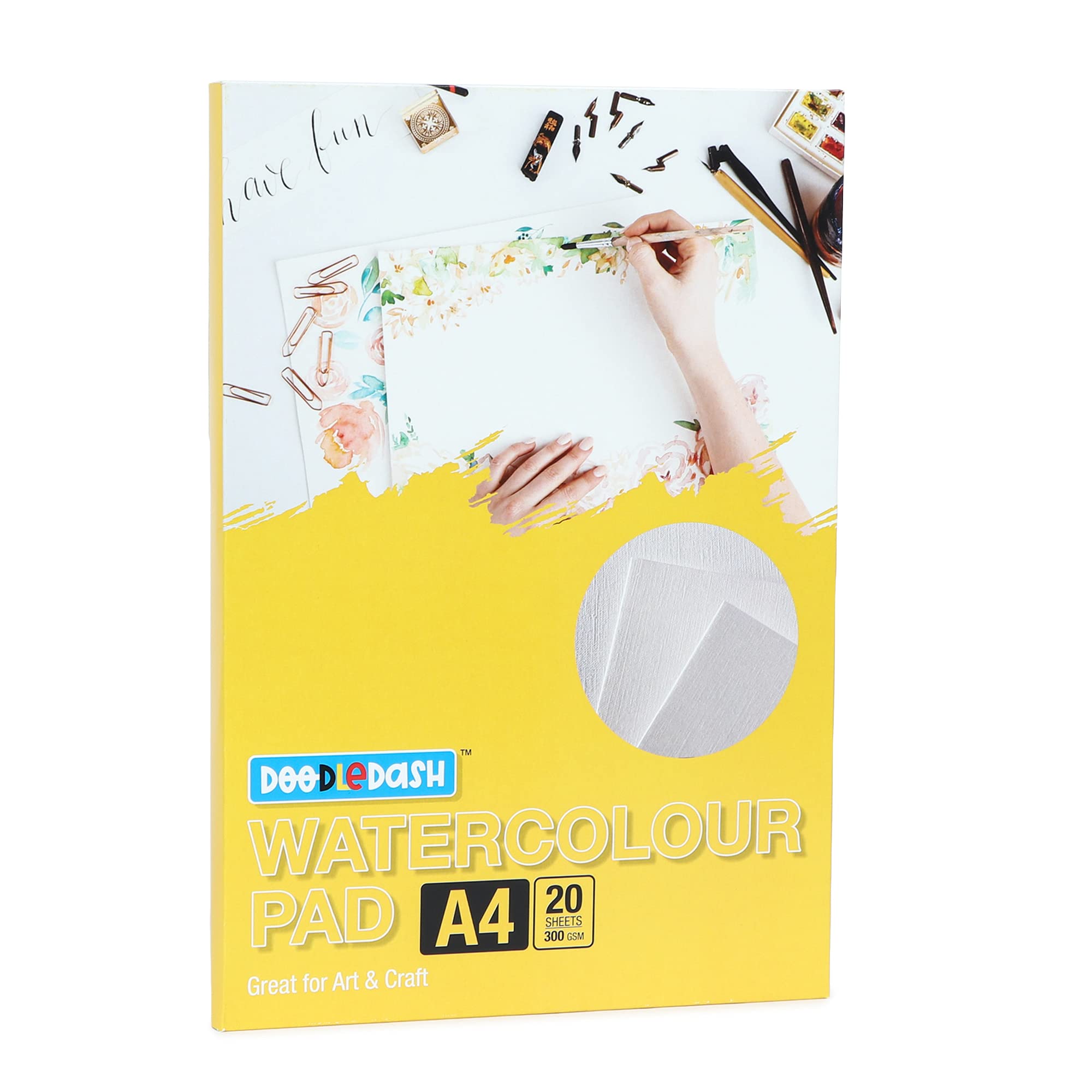 DoodleDash 300 GSM A4(Size:- 8.3 x 11.7)Watercolor Pad 20 Sheets (Ivory, 21 x 29.7 cm) (B09DD41LSM) Amazon Price History, Amazon Price Tracker