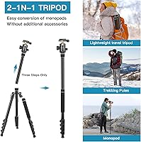 Vista 3 de Trípode DSLR Profesional para Fotografía - Alto, Ligero y Resistente - Miras de Detección, Telescopio y Prismáticos - Unidad de Trípode Completa