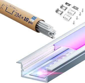 10× LED Gipskartonprofil Aus Aluminium – 2 M Pro Produktbild-Vorschau 5
