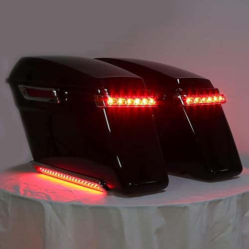Miniatura 7 de ECOTRIC Luces LED intermitentes de freno de alforja compatibles con Harley Touring 2014-2024 Street Glide Road Glide Road King Electra Glide lámpara