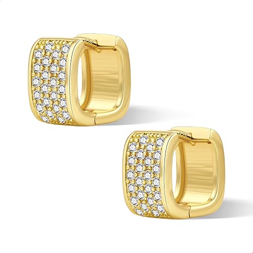 925 Sterling Silver Earrings for Women Small Chunky Silver Earrings