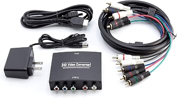 THE CIMPLE CO 4K HDMI to YPbPr Component Converter 5RCA - 1080i Video Converter Adapter Kit with HDMI and RGB Cables