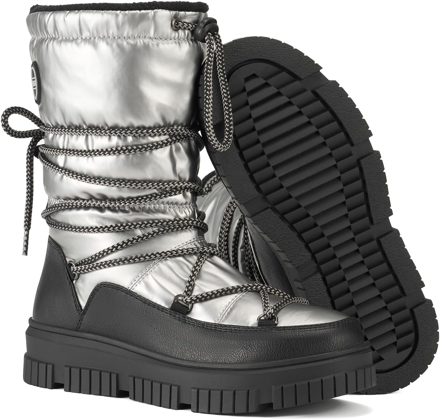 HISEA Women's Waterproof Snow Boots: Fleece Lined Warm Winter Rain Boots Anti-Slip for Cold Weather Skiing