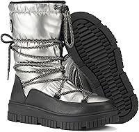 HISEA Women's Waterproof Snow Boots: Fleece Lined Warm Winter Rain Boots Anti-Slip for Cold Weather Skiing