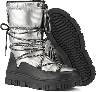 HISEA Women's Waterproof Snow Boots: Fleece Lined Warm Winter Rain Boots Anti-Slip for Cold Weather Skiing