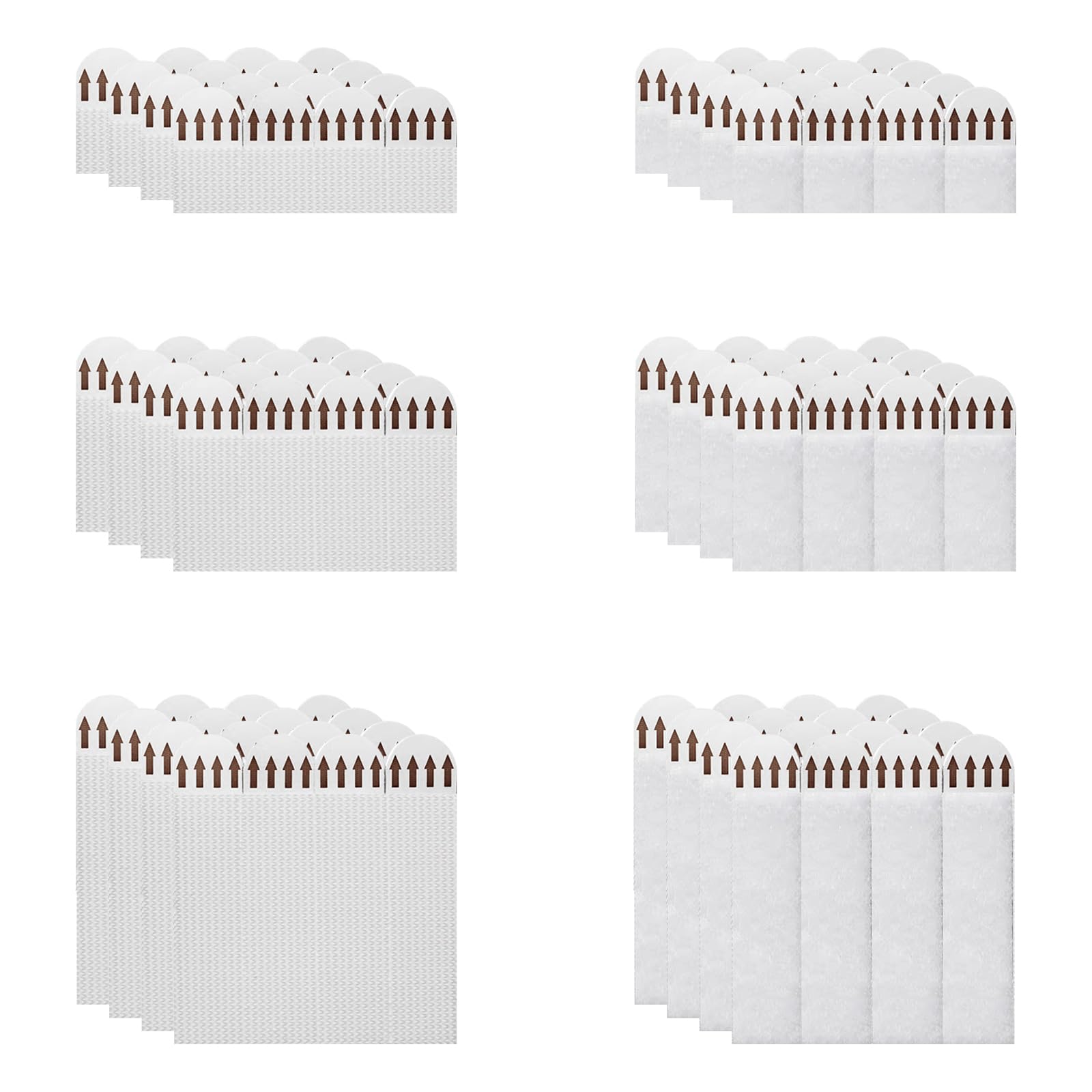 Languettes Accroche Tableau Sans Percer 36 Paires Résistantes à L'eau Blanc 16x29mm 16x46mm 16x70mm