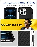 Vista 2 de AICase Funda para iPhone 12iPhone 12 Pro, resistente protección contra caídas, cuerpo completo, resistente, a prueba de golpes, militar, resistente