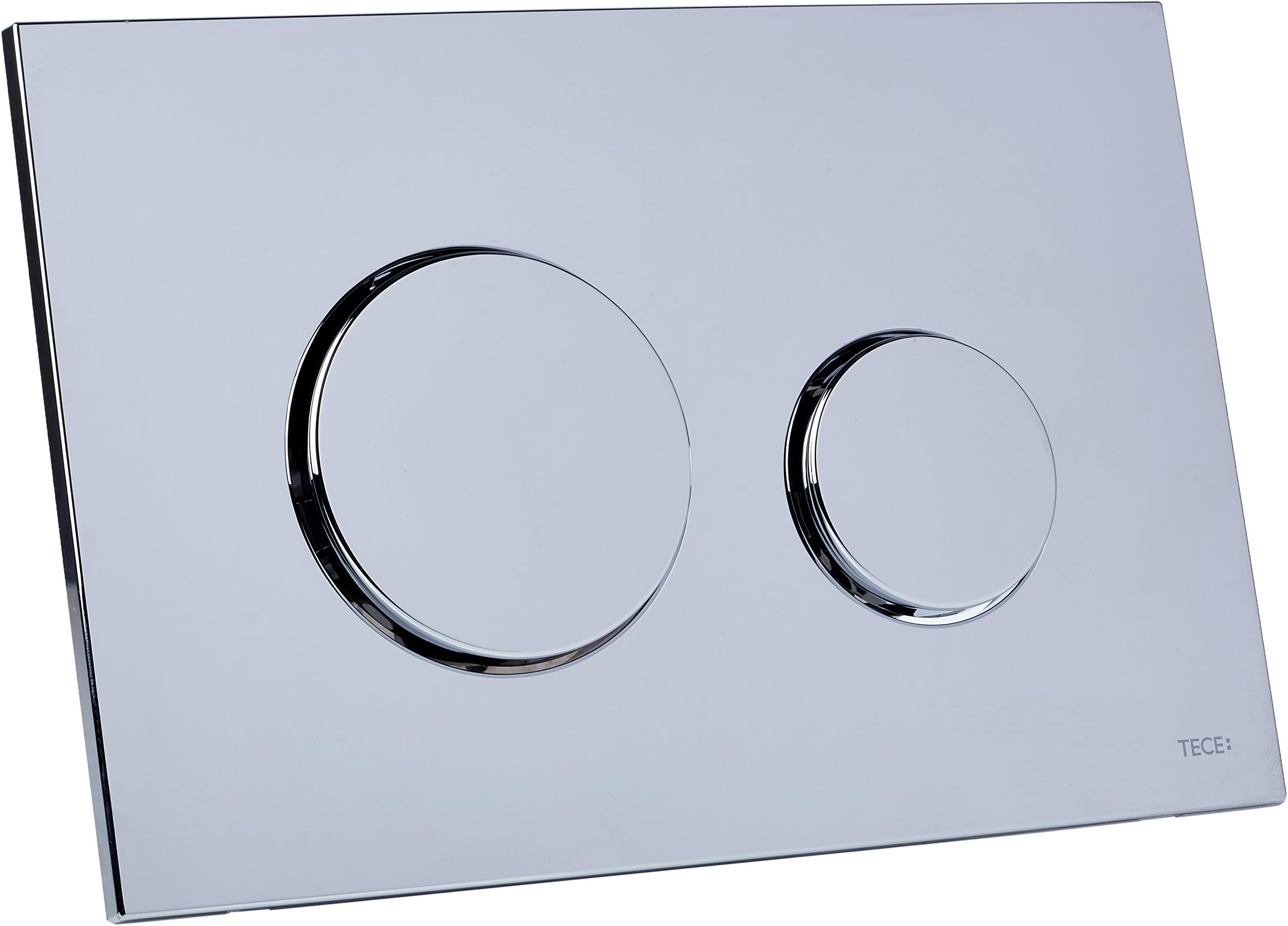 TECE Flush Actuator Plate with Press 2–Flush Actuator Plate Chrome-Plated, Polished