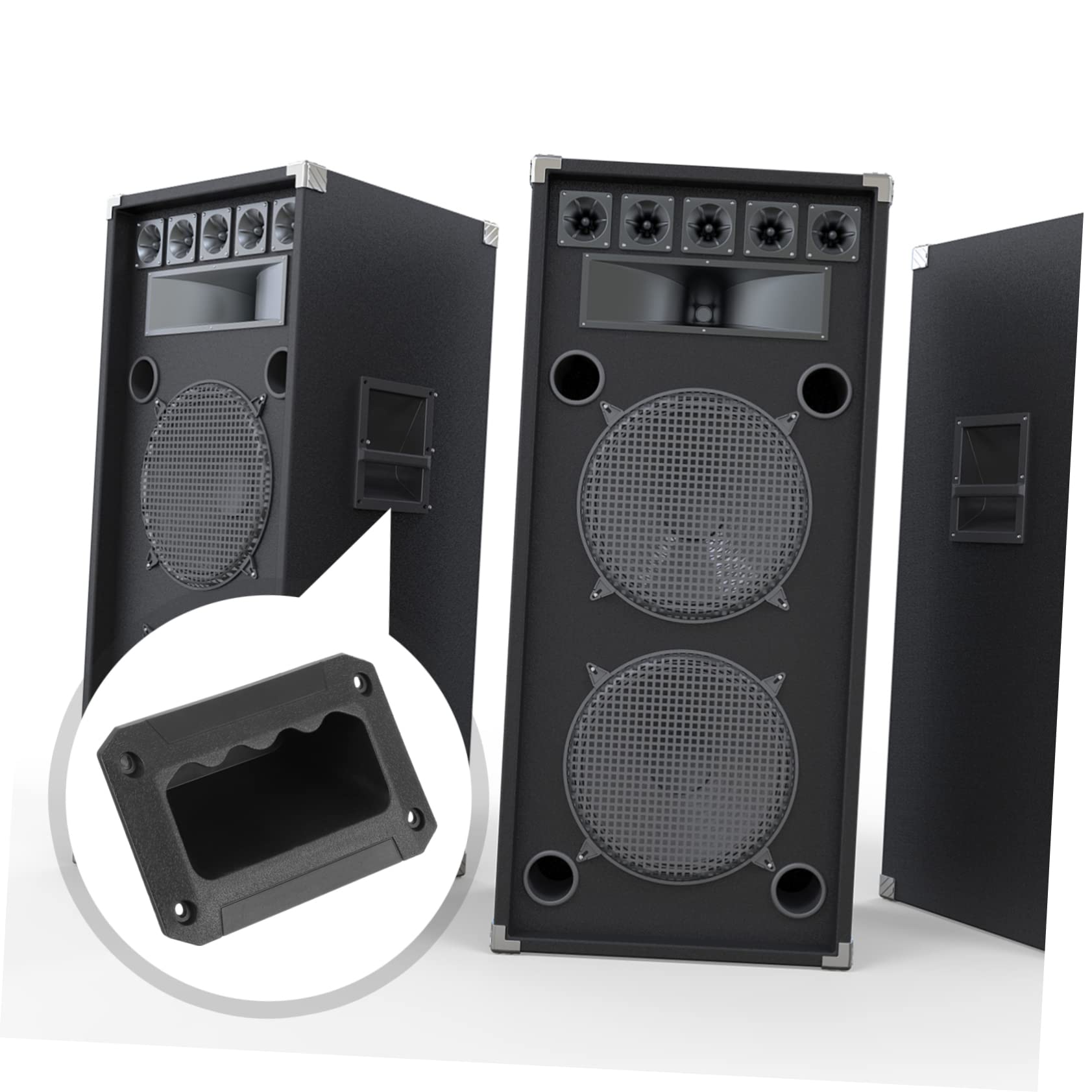 DOITOOL Maniglia di Ricambio per Altoparlante in Abs 8 Pezzi Impugnatura Comoda per Trasporto Cabinet Audio e Custodia Strumenti