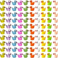 Vista 1 de 100 piezas Mini patos luminosos y patos de resina para decoración de micro jardín y casa de muñecas