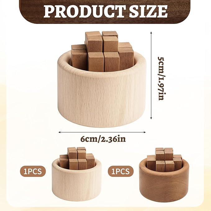 Difusor Pasivo de Madera para Aceites Esenciales, 2 Piezas miniatura 3