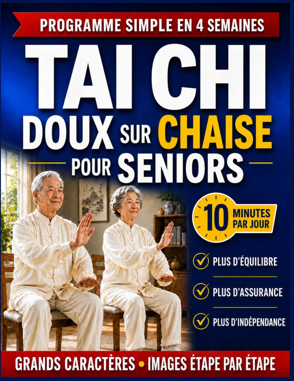 Tai-chi doux sur chaise pour seniors: Le guide pratique pour retrouver confiance en votre corps, préserver votre autonomie et améliorer l’équilibre grâce à une méthode douce de 10 minutes par jour